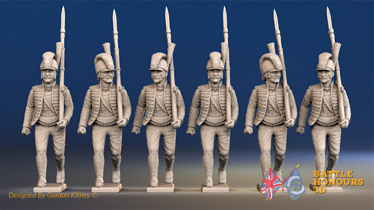 Spanish march attack light infantry Cazadores gaiter