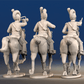 Spanish cavalry Tarleton helmet galloping command rear view
