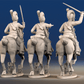 Spanish cavalry Tarleton helmet galloping rear view