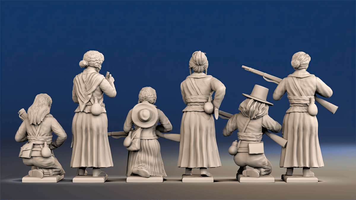 Peninsular War Spanish Guerrilla Women - Loading Weapons