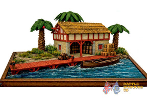 Colonial Caribbean storehouse terrain model graphic