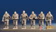WW2 US Paratroopers Without Field Dressing BAR Advancing miniature figures front view