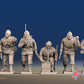 WW2 US Paratroopers Without Field Dressing Command miniature figures front view