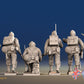 WW2 US Paratroopers Without Field Dressing Command miniature figures rear view