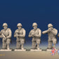 WW2 US Infantry Kneeling miniature figures front view