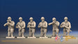 WW2 US Infantry Kneeling miniature figures front view