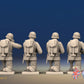 WW2 US Infantry Kneeling miniature figures rear view