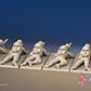 WW2 US Infantry Prone miniature figures rear view
