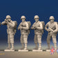 WW2 US Infantry Standing Firing miniature figures front view