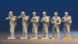 WW2 US Infantry Standing Firing miniature figures front view