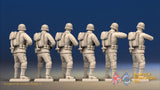 WW2 US Infantry Standing Firing miniature figures rear view