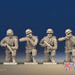 WW2 US Paratroopers Kneeling miniature figures front view