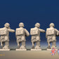 WW2 US Paratroopers Kneeling miniature figures rear view