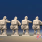 WW2 US Paratroopers Mohawk Kneeling miniature figures rear view