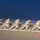 WW2 US Paratroopers Mohawk Prone miniature figures rear view