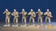WW2 US Paratroopers Mohawk Standing Firing miniature figures front view