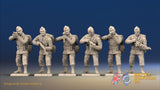 WW2 US Paratroopers Mohawk Standing Firing miniature figures front view