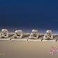 WW2 US Paratroopers Prone miniature figures front view