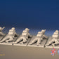 WW2 US Paratroopers Prone miniature figures rear view