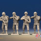 WW2 US Paratroopers Standing Firing miniature figures front view