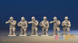 WW2 US Paratroopers Without Field Dressing Kneeling miniature figures front view