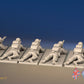 WW2 US Paratroopers Without Field Dressing Prone miniature figures rear view