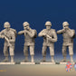 WW2 US Paratroopers Without Field Dressing Standing Firing miniature figures front view