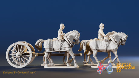 USA 4 horse limber trotting forage alternate view