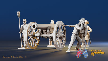 USA artillery firing miniature figures view 2