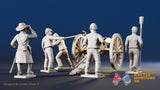 USA artillery firing miniature figures view 3