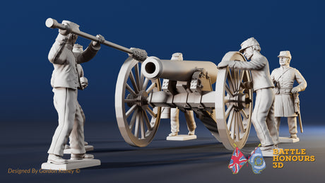 USA artillery loading miniature figures view 2