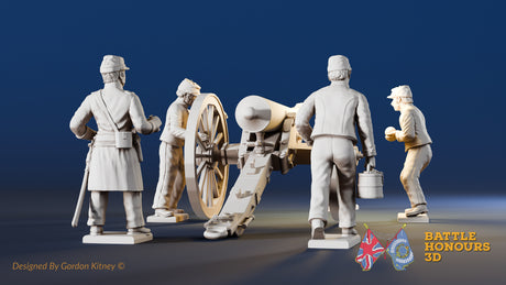 USA artillery loading miniature figures view 3