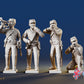 Union dismounted standing firing command in shell jackets and kepis