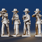 American Civil War Union firing line infantry in Hardee hats rear view