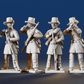 American Civil War Union Iron Brigade firing line infantry in Hardee hats rear view