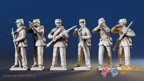 USA firing line kepi miniature figures