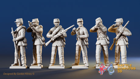 USA firing line kepi miniature figures