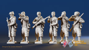 USA Zouave firing line miniature figures