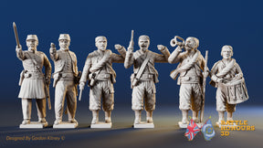 USA Zouave firing line command miniature figures