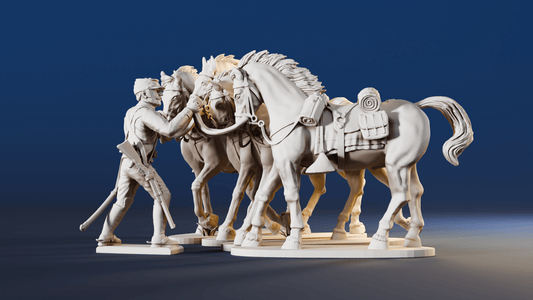 Union horse holder shell jacket and horses alternate rear-side view