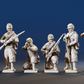 American Civil War Union infantry skirmishers in forage caps rear view
