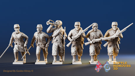 USA Zouave infantry skirmish command miniature figures