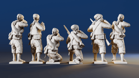 Union skirmishing Zouaves variant 1 rear view