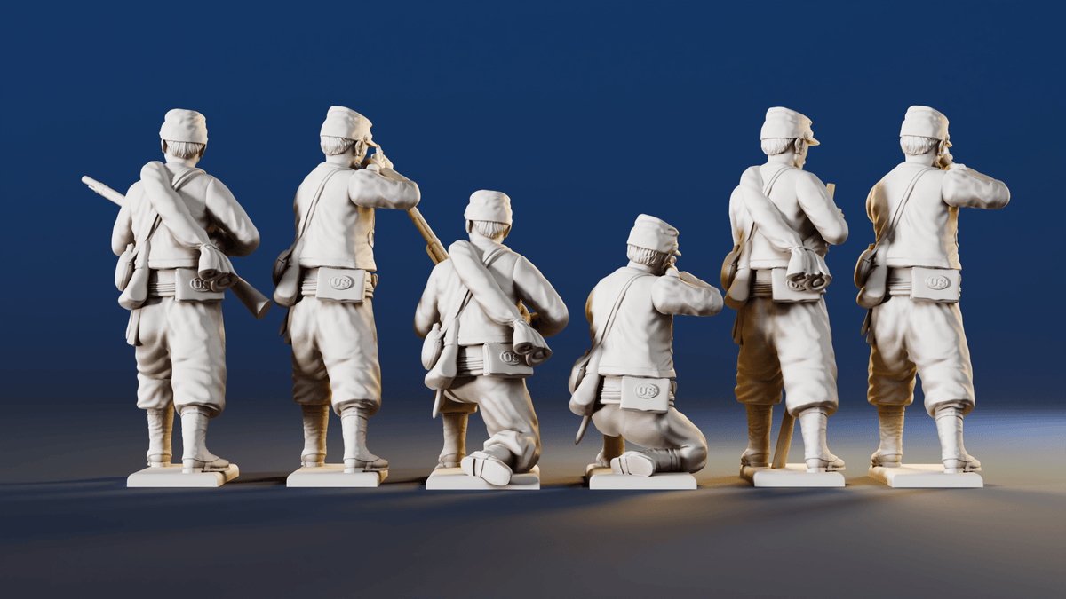 Union skirmishing Zouaves variant 2 rear view