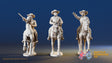 USA mounted colonel hats miniature figure