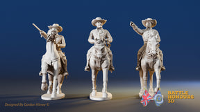 USA mounted colonel hats miniature figure
