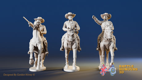 USA mounted colonel hats miniature figure
