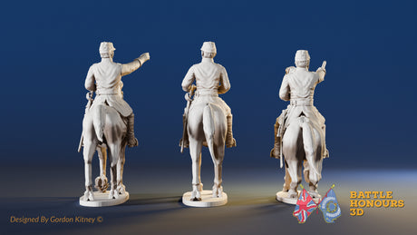 USA mounted colonel kepi miniature figure rear view