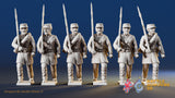 Union right shoulder shift marching infantry in frock coats and kepis, variant 1