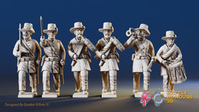 Union right shoulder shift marching infantry Iron Brigade command figures